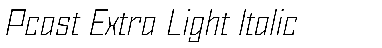 Pcast Extra Light Italic
